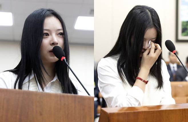 NewJeans Hanni wears Save the Children bracelet at the National Assembly-151024122