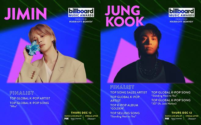 bts jimin jungkook billboard music awards 2024