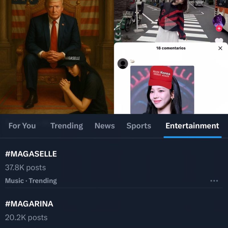 bts aespa fan war maga hatTrump-TikTok-Korea-Trending.