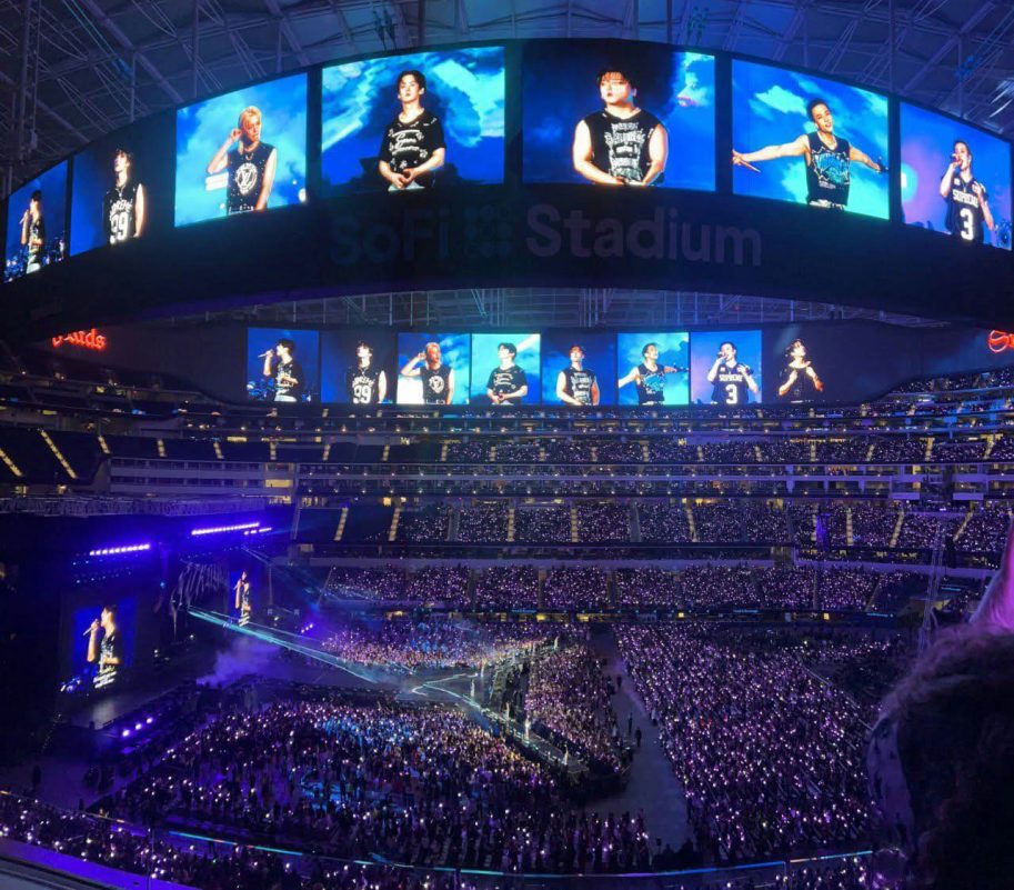 BLACKPINK SoFi Stadium concert controversyconcert' 'stadium' 'crowd' 'stage.