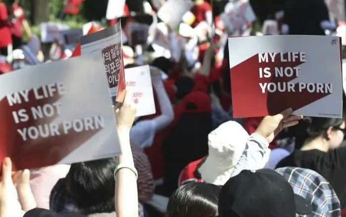 Sister Hong spycam caseprotest-sign-crowd-feminism.